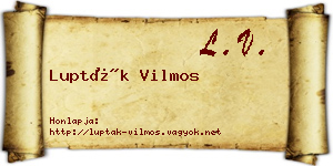 Lupták Vilmos névjegykártya